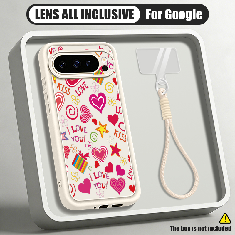 Phone Cases Google Pixel 9A - Love Hearts Pattern Phone Case For