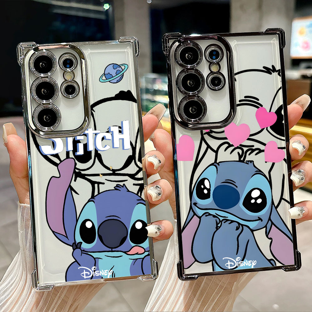 Phone Cases Samsung S24 - Stitch Line Background Silicone Case For