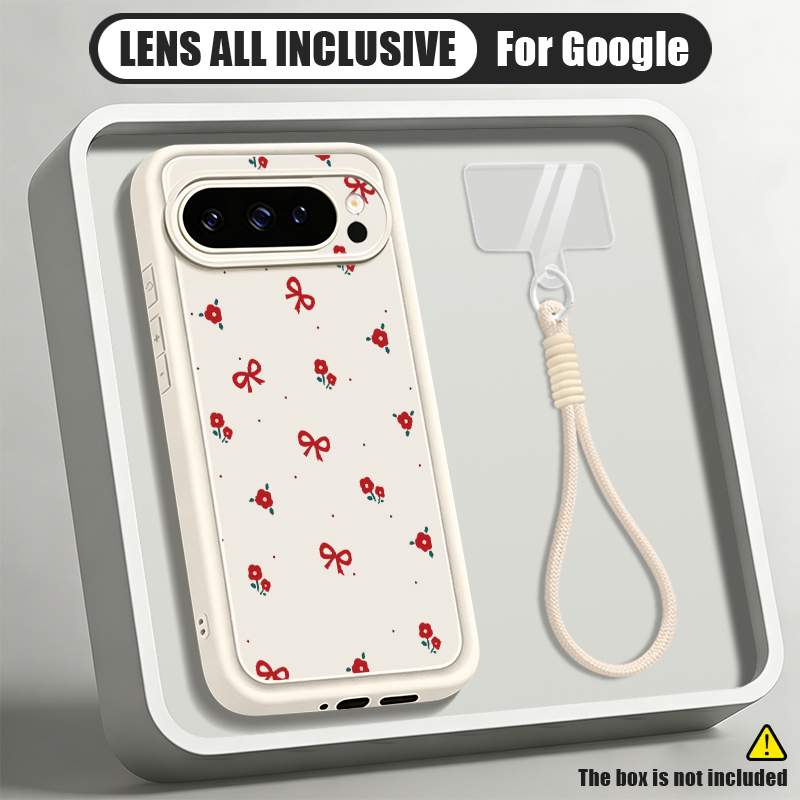 Phone Cases Google Pixel 9A - Soft Silicone Lanyard Case For Google