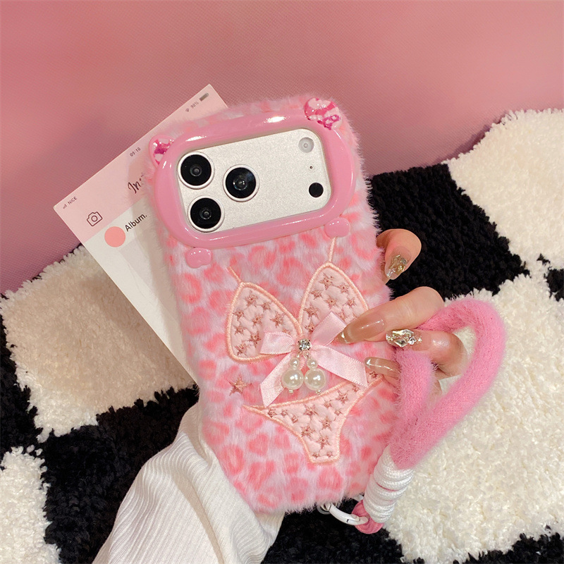 Phone Cases Iphone 15 Pro Max - Luxury Leopard Print Bikini Pattern Plush