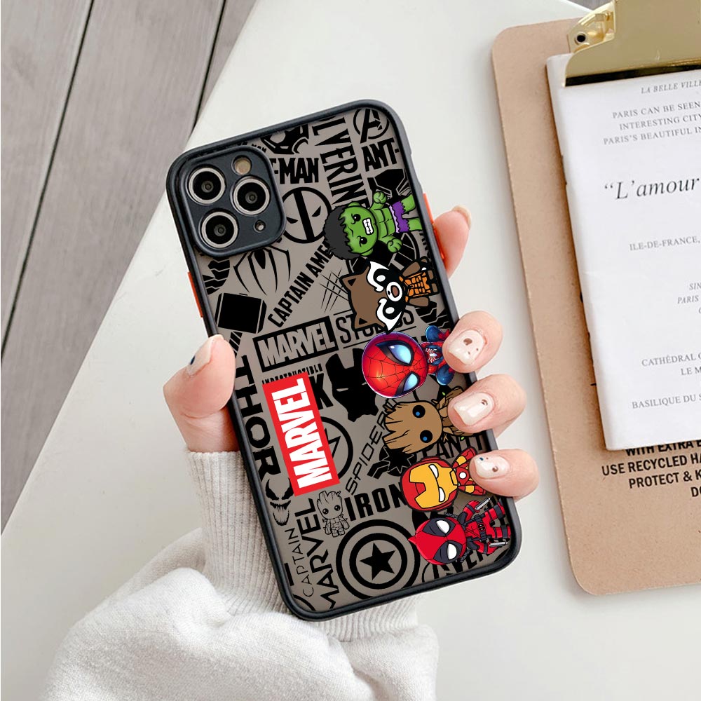 Phone Cases Cute Iphone 13 - Cute Marvel Heroes Matte Translucent Case