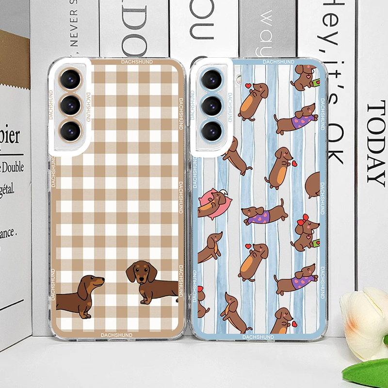 Phone Cases Samsung S24 - Cute Sausage Dog Phone Case for