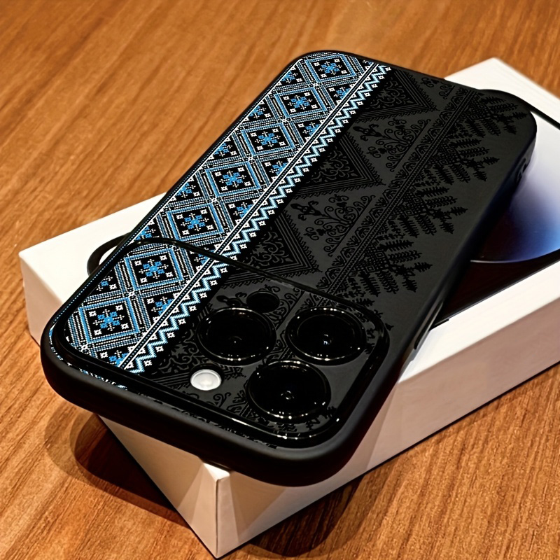 Phone Cases Vintage - Vintage Totem Painting Shockproof Black Window