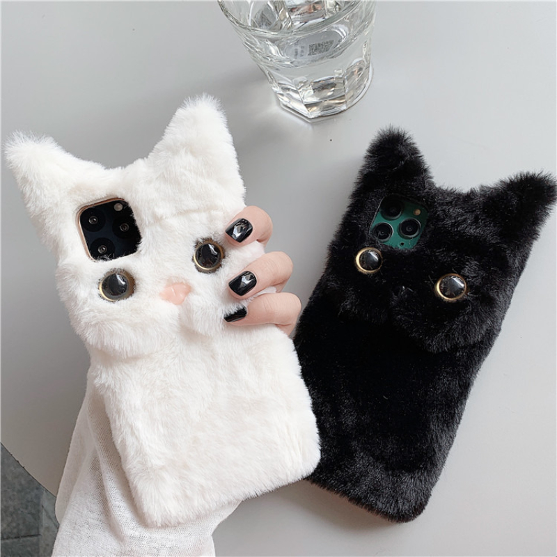 3D Cute Cartoon Cat Furry Plus - Phone Cases Cute Iphone 13 recension och pris