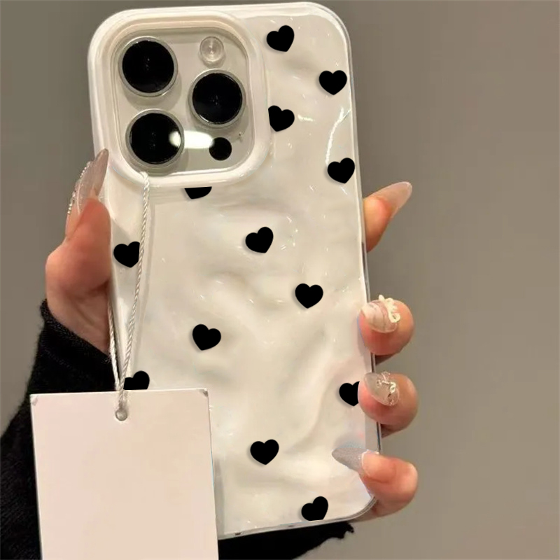 Aesthetic Cute Black Heart Sho - Phone Cases Cute Iphone 13 recension och pris