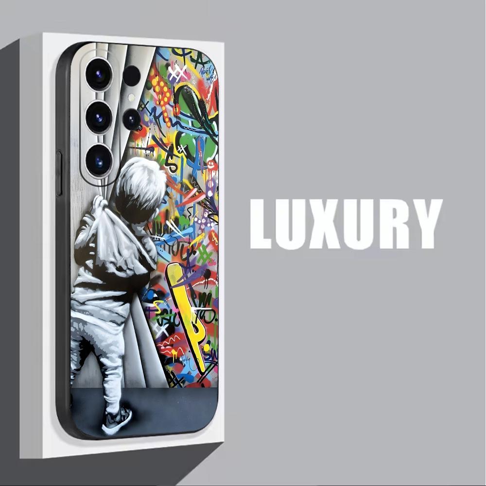 Banksy Graffiti Art  Phone Cas - Phone Cases Samsung S24 recension och pris