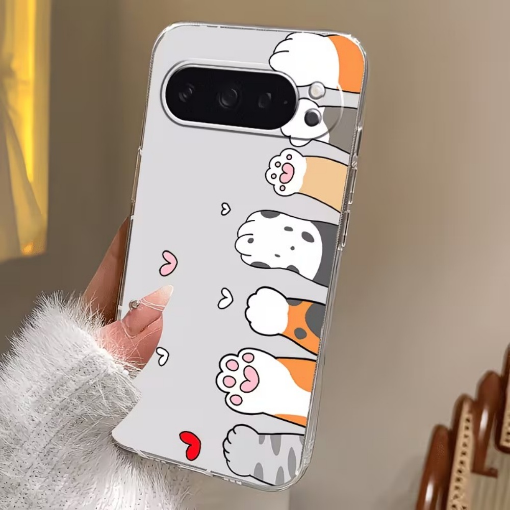 Cartoon Cat Paw Print Crystal  - Phone Cases Google Pixel 9A recension och pris