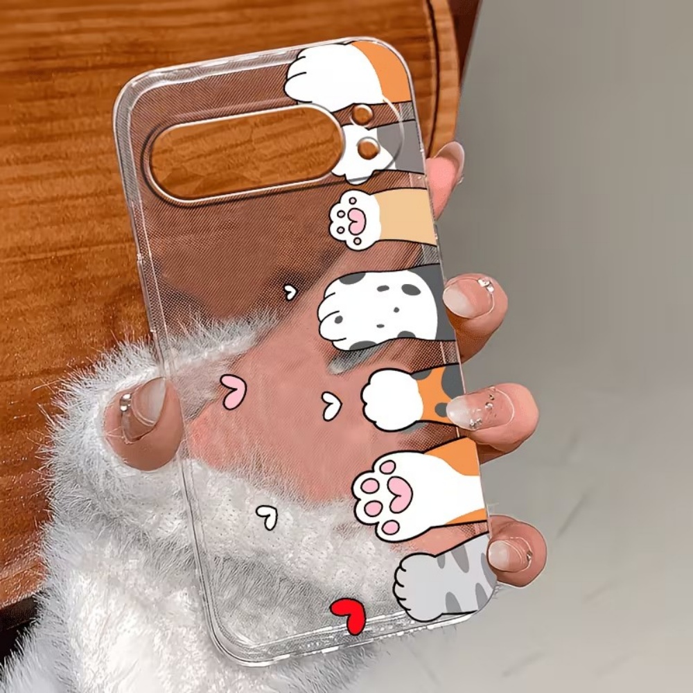 Cartoon Cat Paw Print Crystal  - Phone Cases Google Pixel 9A recension och pris