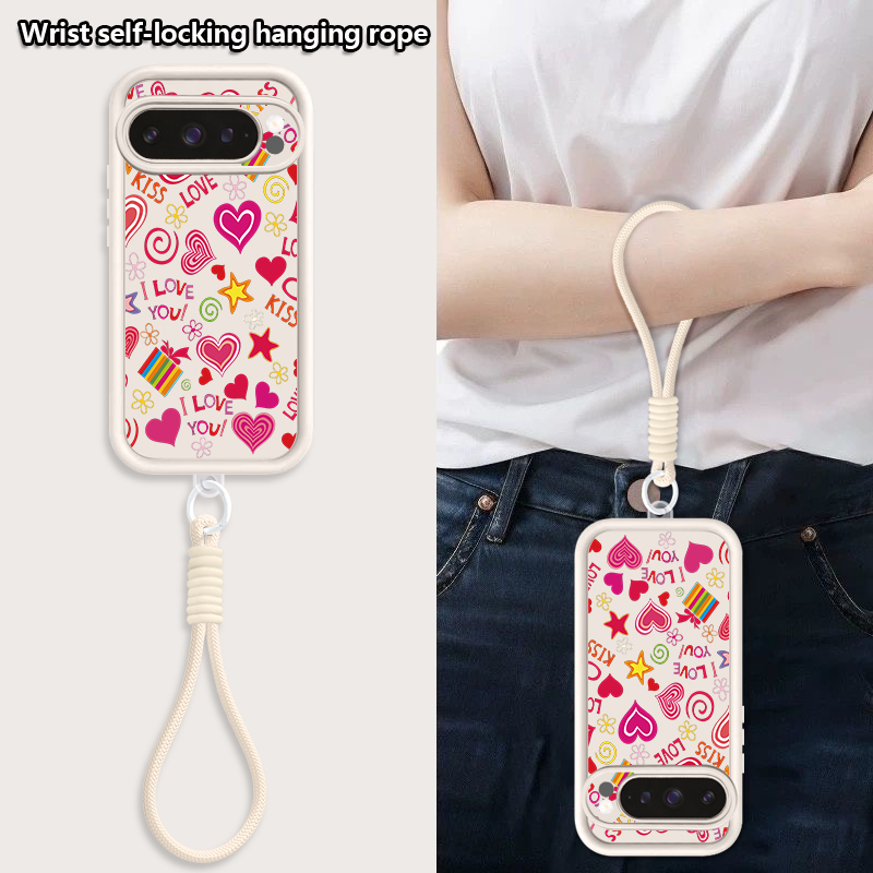 Love Hearts Pattern Phone Case - Phone Cases Google Pixel 9A recension och pris