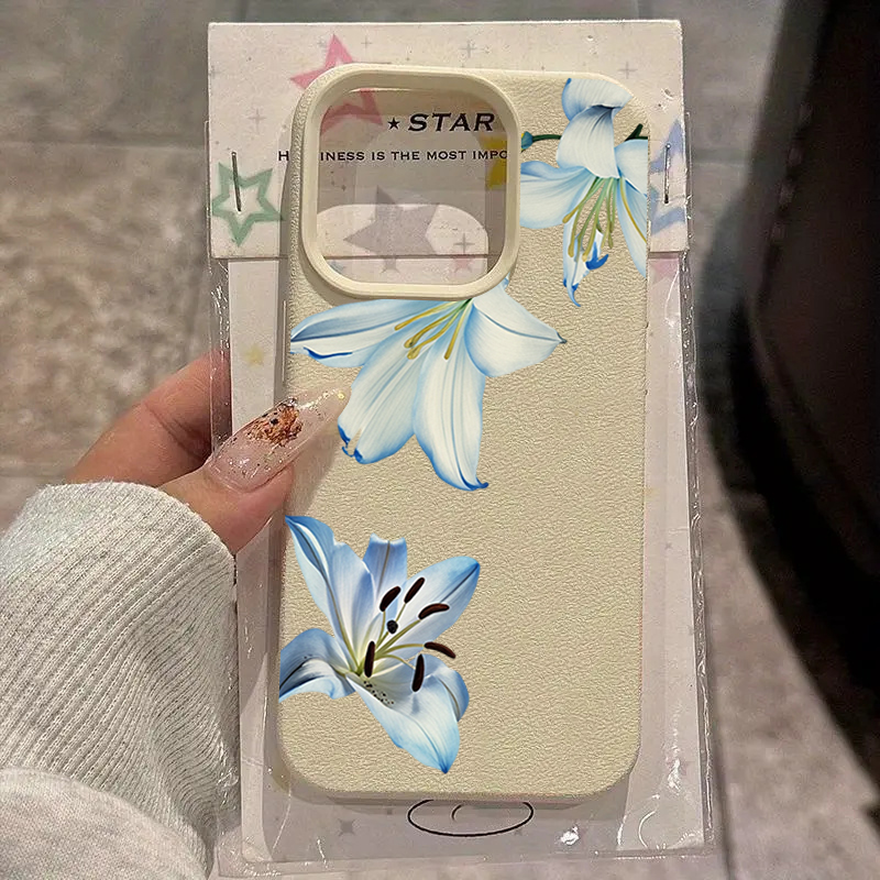 Vintage Lily Flower Print Phon - Phone Cases Vintage recension och pris