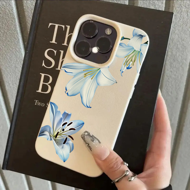 Vintage Lily Flower Print Phon - Phone Cases Vintage recension och pris