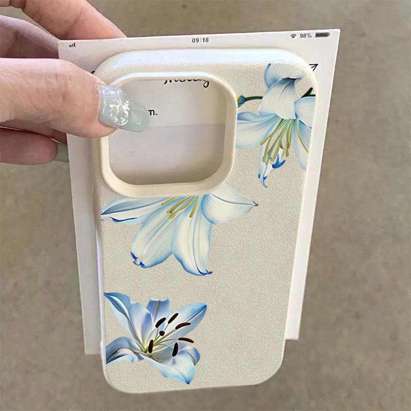 Vintage Lily Flower Print Phon - Phone Cases Vintage recension och pris