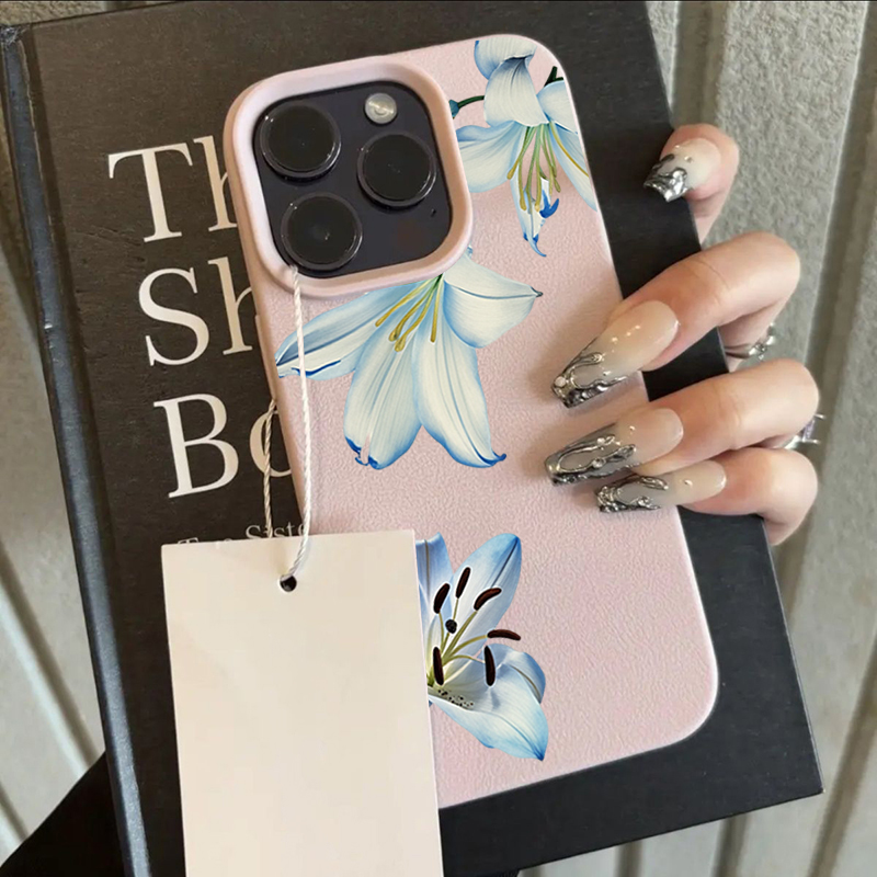 Vintage Lily Flower Print Phon - Phone Cases Vintage recension och pris
