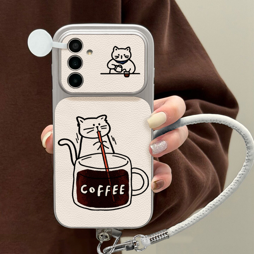 Coffee Cute Cat Phone Case For - Phone Cases Samsung S24 recension och pris