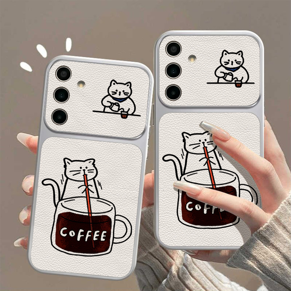 Coffee Cute Cat Phone Case For - Phone Cases Samsung S24 recension och pris