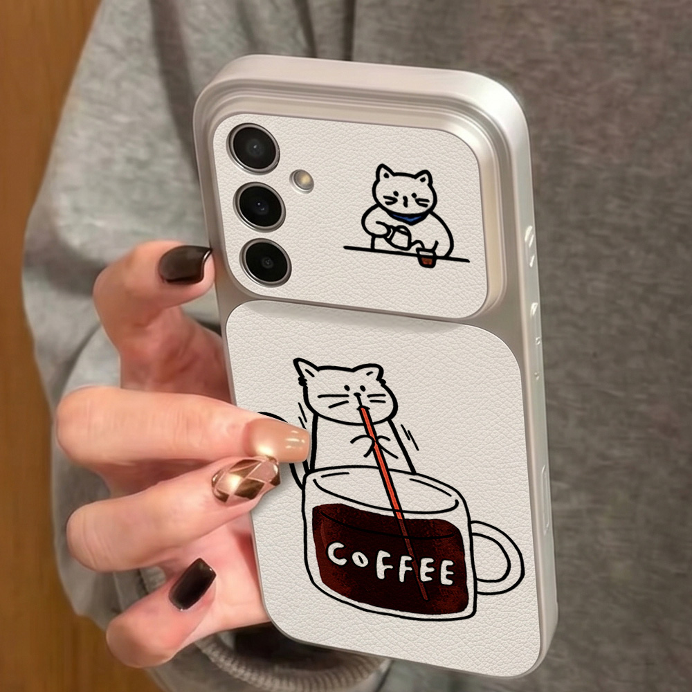 Coffee Cute Cat Phone Case For - Phone Cases Samsung S24 recension och pris