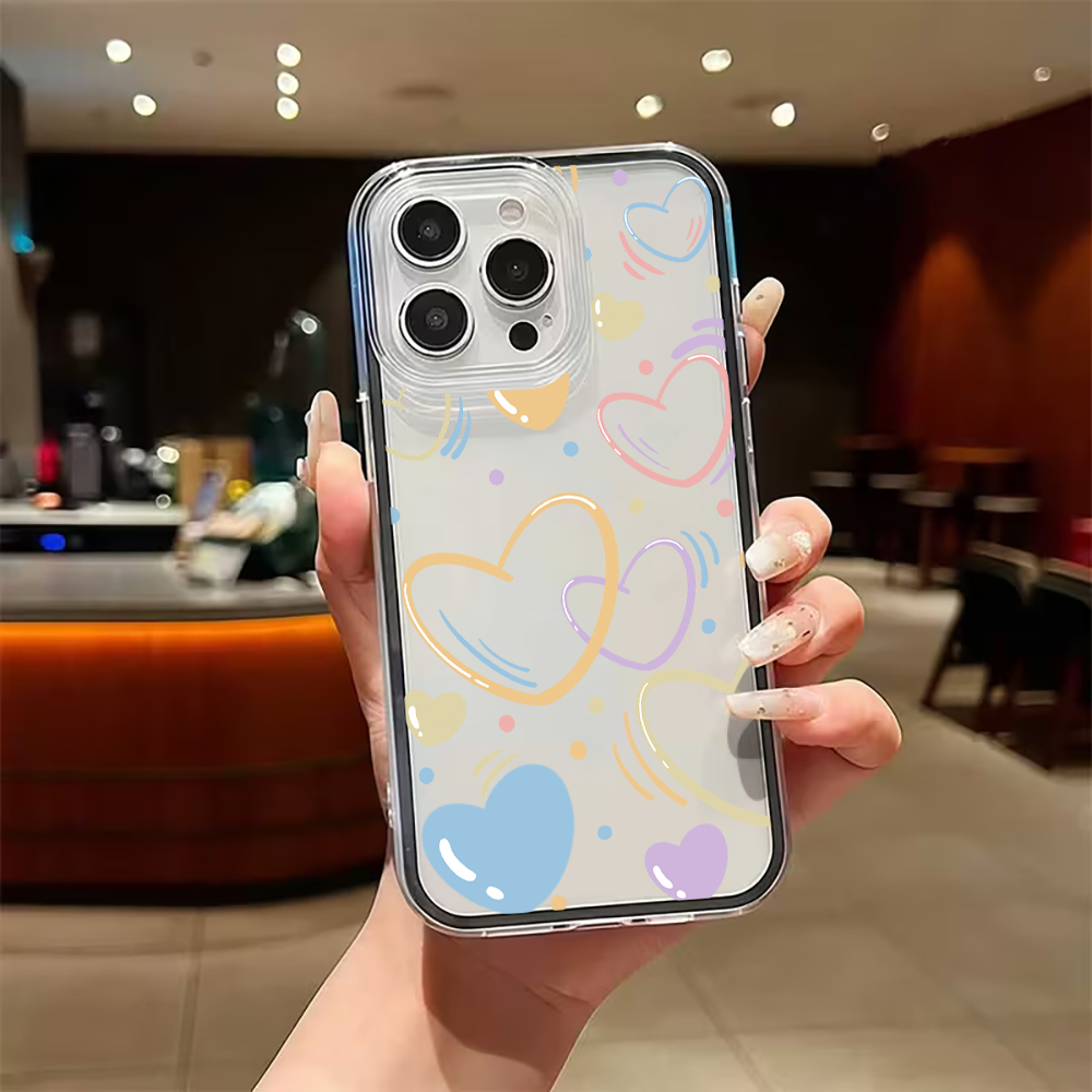 Cute Colorful Heart Phone Case - Phone Cases Cute Iphone 13 recension och pris