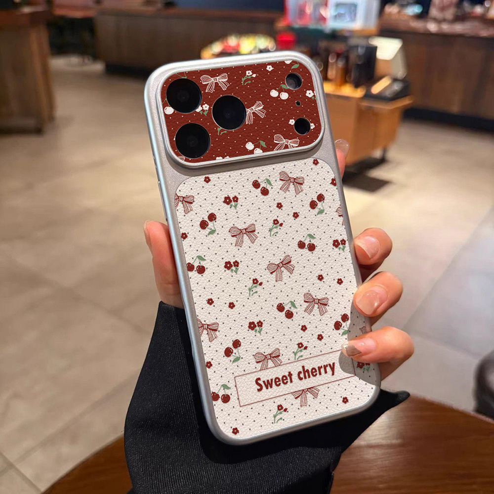 Sweet Cherry Bow Leather Phone - Phone Cases Cute Iphone 13 recension och pris