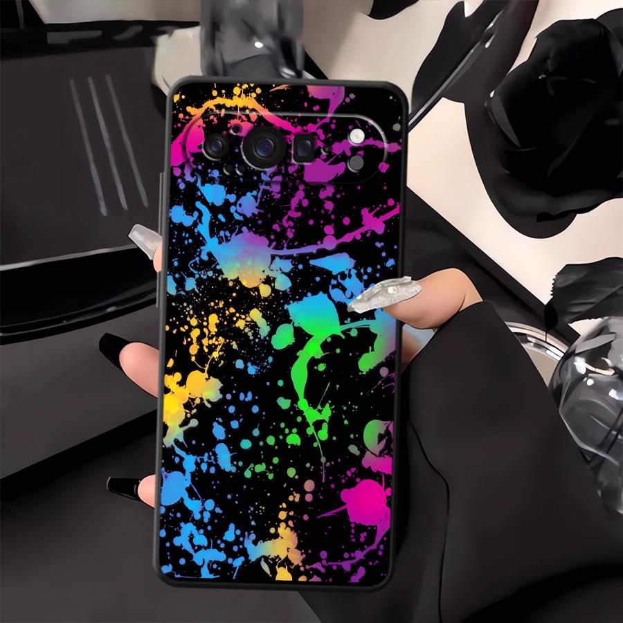 Rainbow Paint Splatters Funda  - Phone Cases Google Pixel 9A recension och pris
