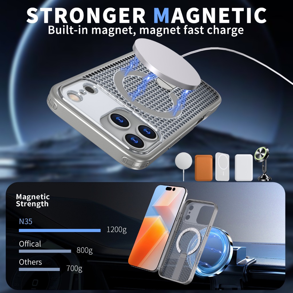 For Magsafe Magnetic Heat Diss - Heat Dissipation Case recension och pris
